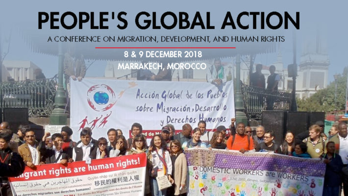 Mobilisation pour les Conférences sur la Migration à Marrakech (Maroc)
